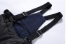 102 - Juodos mėlynos Valianly kombinezoninės kelnės 110-140 cm. 9253_black