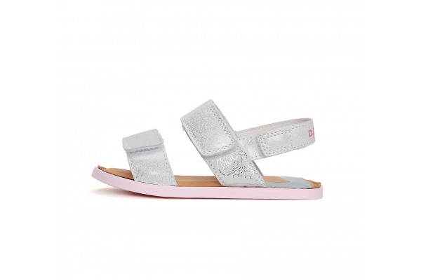 D.D.Step barefoot hõbedased sandaalid tüdrukutele 32-37 s. G076-41539AL