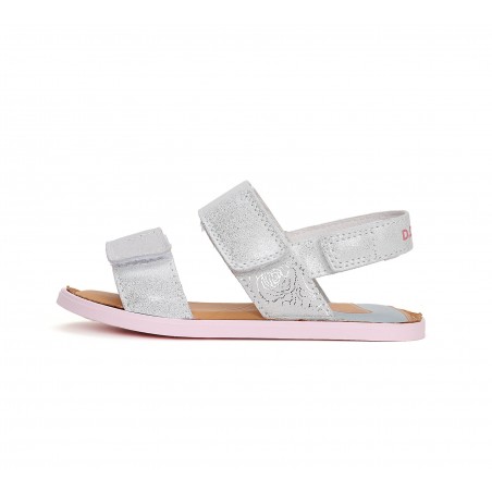 D.D.Step barefoot hõbedased sandaalid tüdrukutele 32-37 s. G076-41539AL